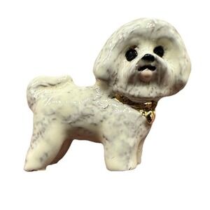 Rare Erwin Pearl Dog Brooch Pin